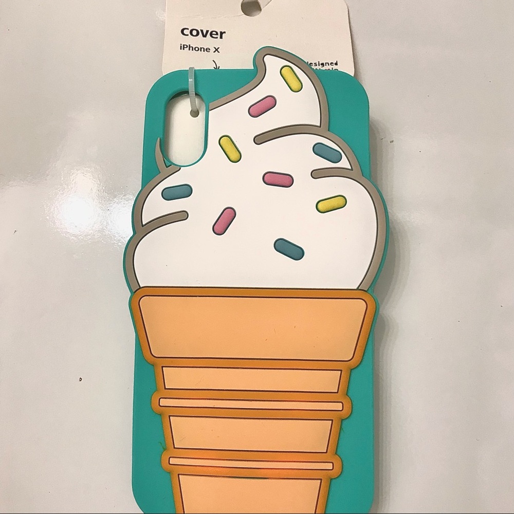 FWP iPhone X Ice Cream Cone Case - 3D Teal Sprinkle Goodness (Flying Tiger)